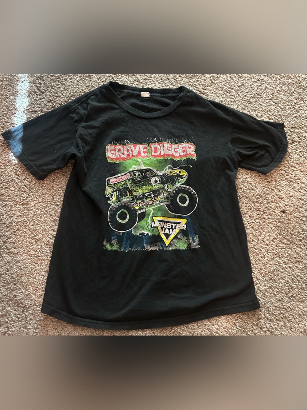 Grave Digger Monster Jam Black Graphic Tee